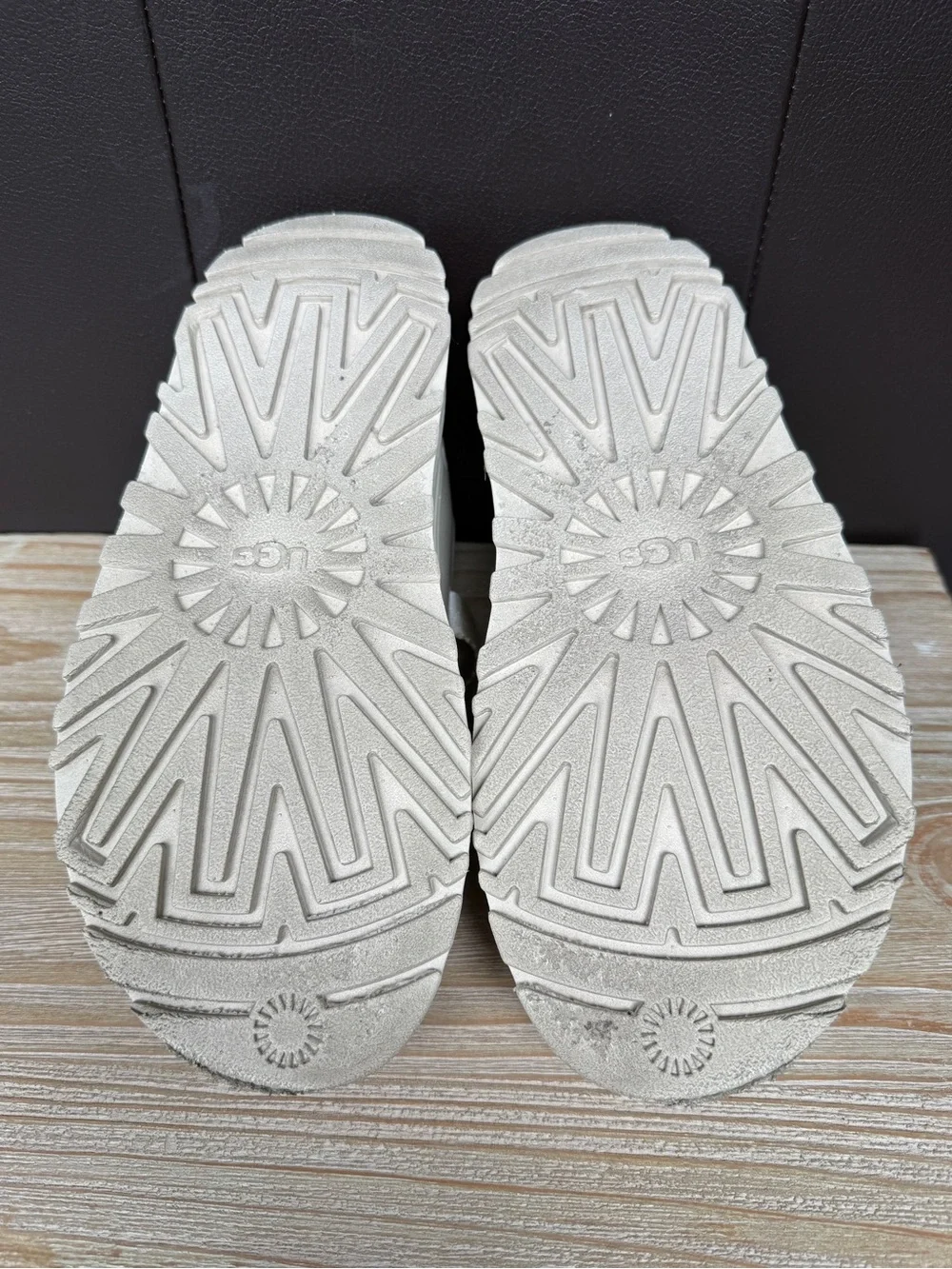 UGG Cream Platform Sandals with Adjustable Straps - Picture 12 of 14